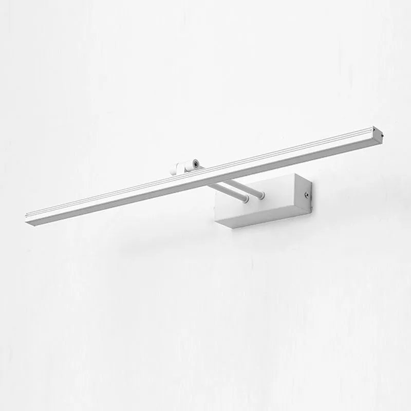 LED bathroom mirror light strip in black or white, 50cm 60cm 80cm, 10W 12W 16W, wall-mounted for bathroom mirror