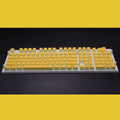 108-key pudding keycap set with transparent sides for mechanical keyboards in various colour options