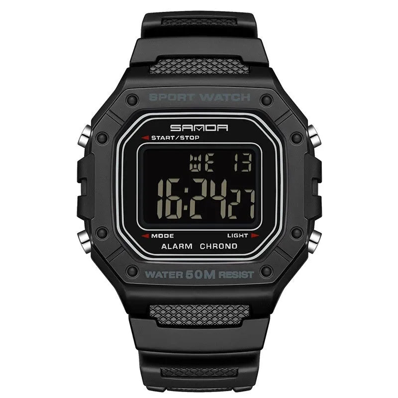 Waterproof electronic watch for youth swimming with alarm clock in multiple colour options