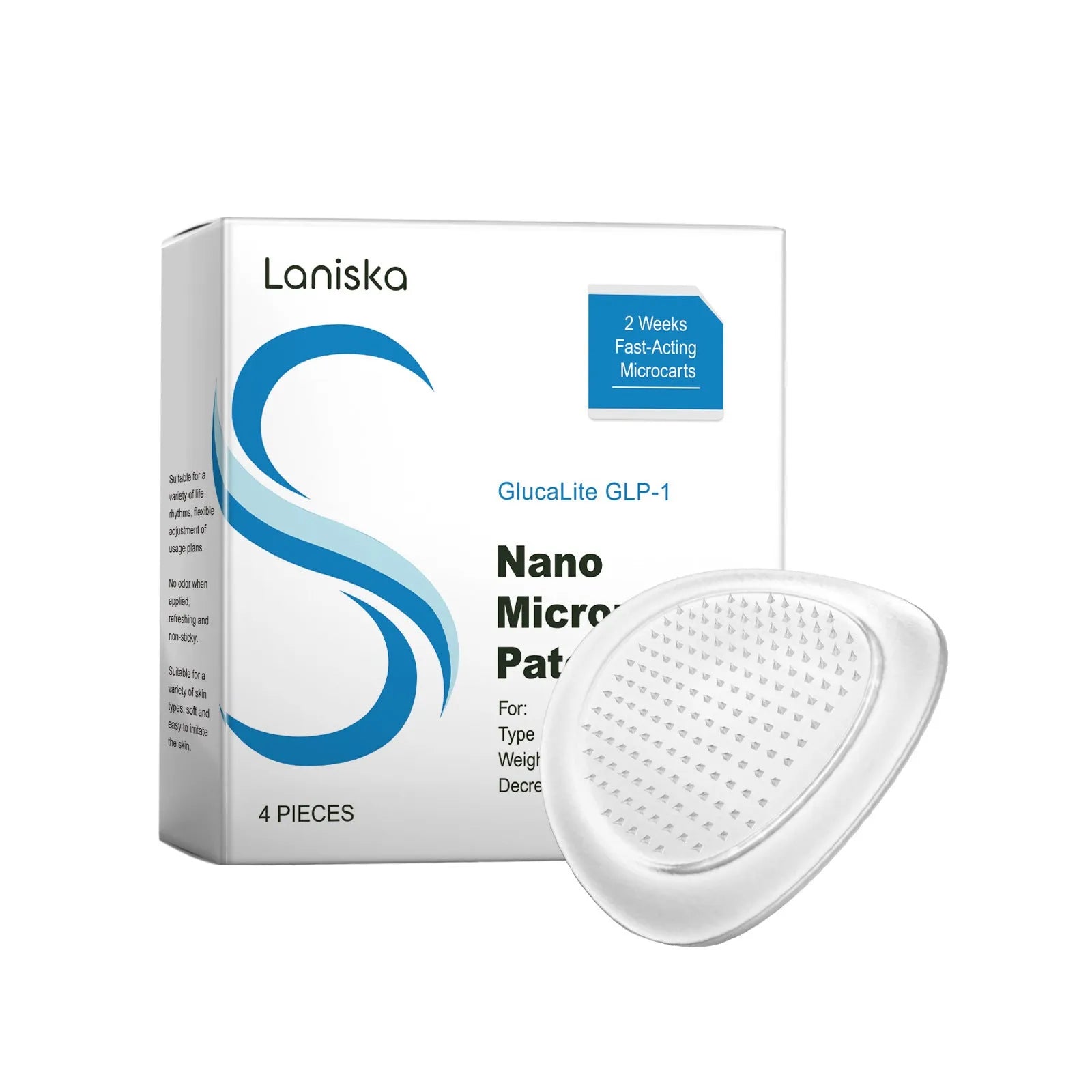 Four blood glucose management adhesive bandages with gentle care formulation