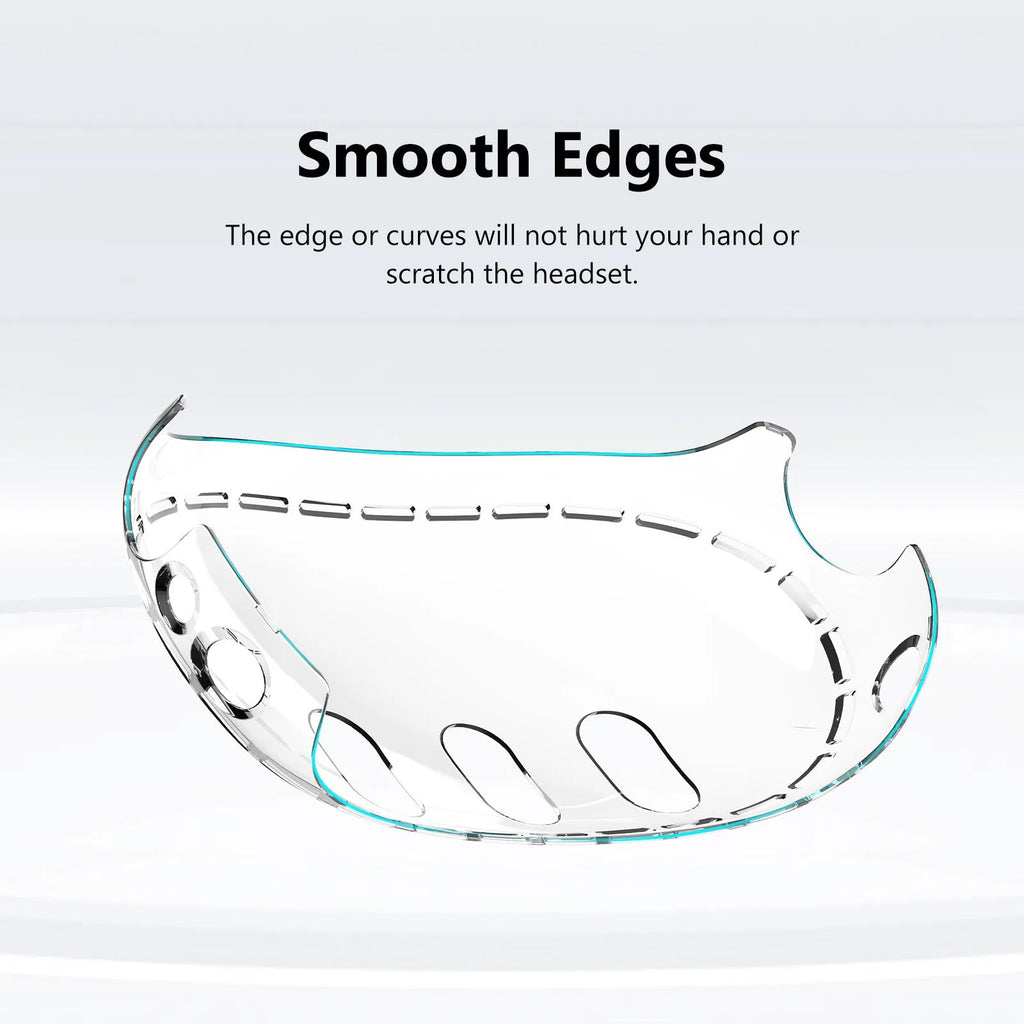 Transparent PC protective case for VR glasses with silicone material and head-mounted anti-scratch cover