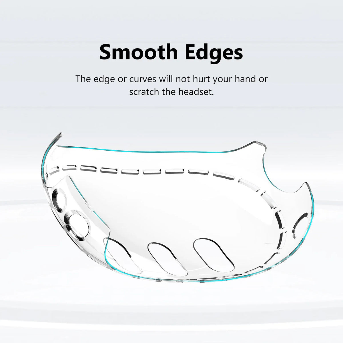 Transparent PC protective case for VR glasses with silicone material and head-mounted anti-scratch cover
