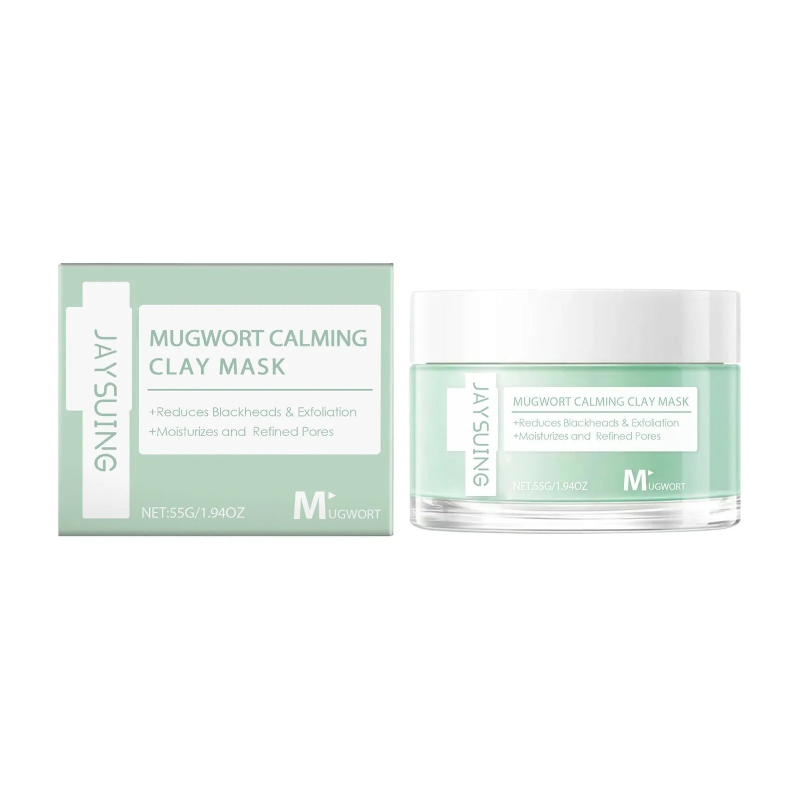 55g tube of bentonite clay facial mud mask with moxa leaf extract for acne and pore cleansing