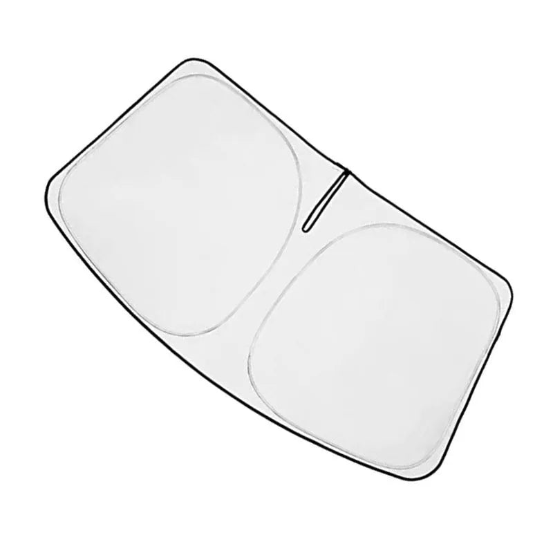 Silver tape windshield sunshade cover designed for Toyota Noah XOVY 90 Series car.