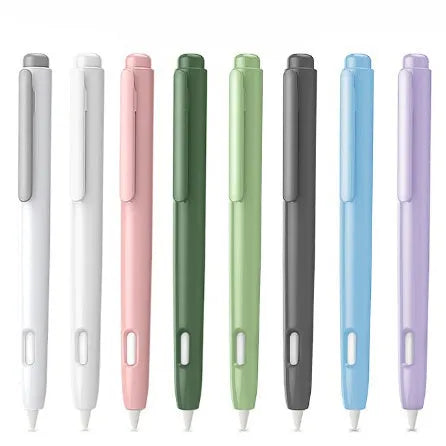 Apple Pencil 2nd generation silicone protective case in Army Green colour showing anti-roll design