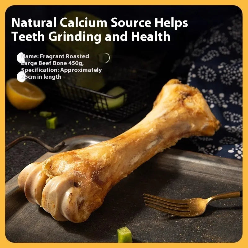 A high calcium roasted ox bone flavour molar rod chew for puppies in three sizes: large, medium, small.
