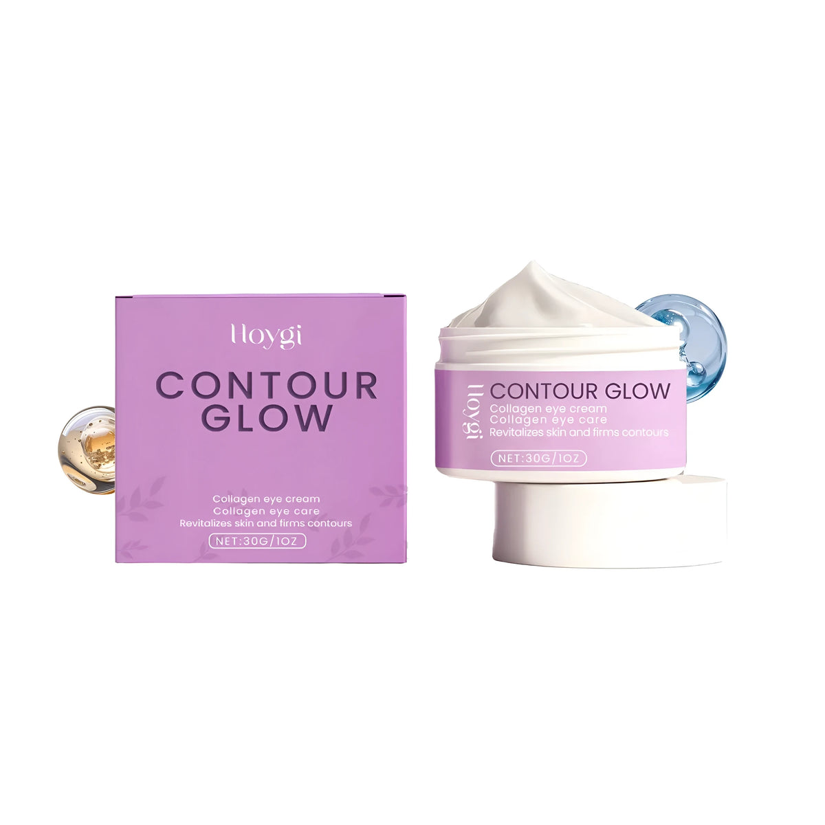 30g jar of collagen eye nourishing cream with hydrolysed collagen, hyaluronic acid and vitamin E