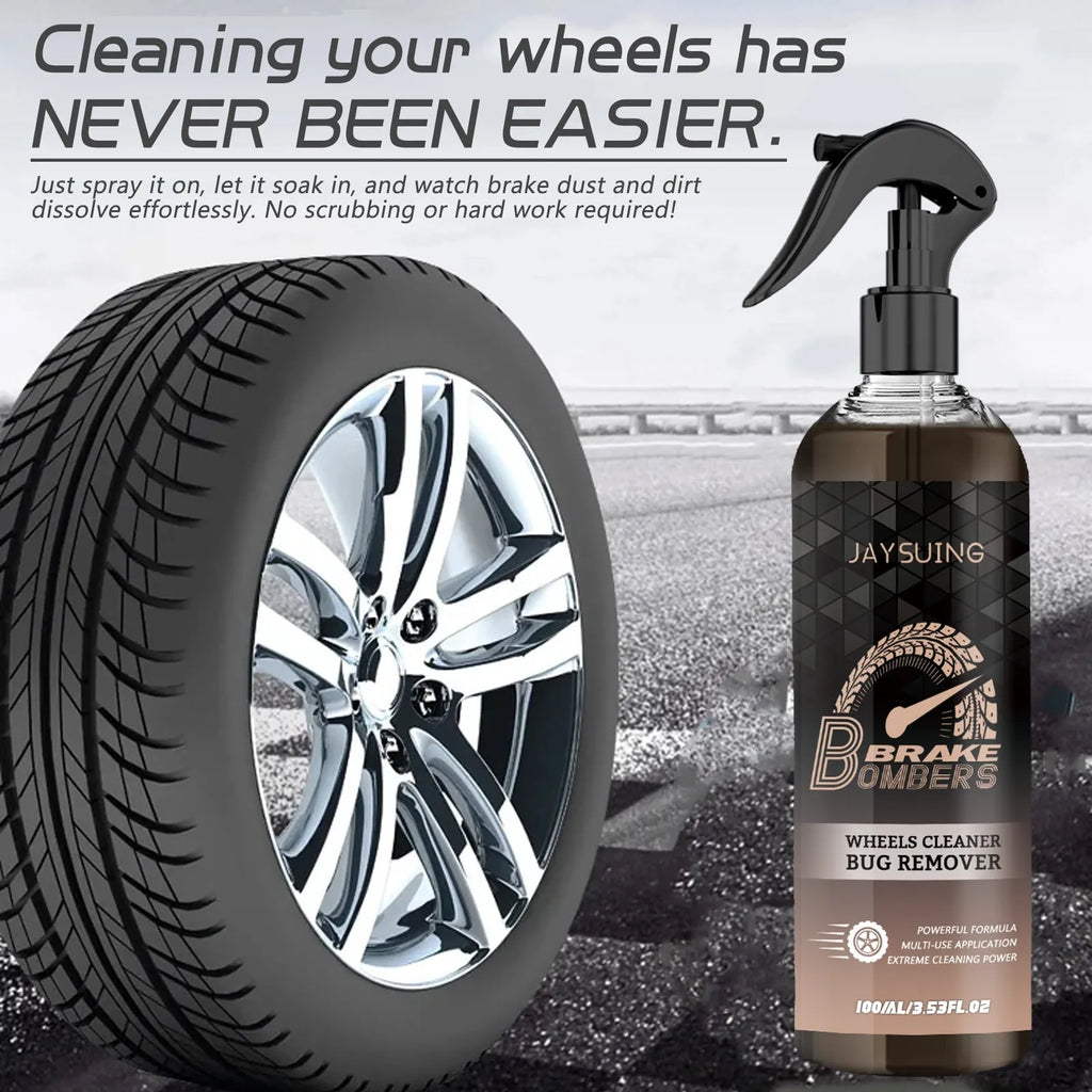 Car brake cleanser kit with 100ml bottle, application sponge and cleaning cloth for disc maintenance
