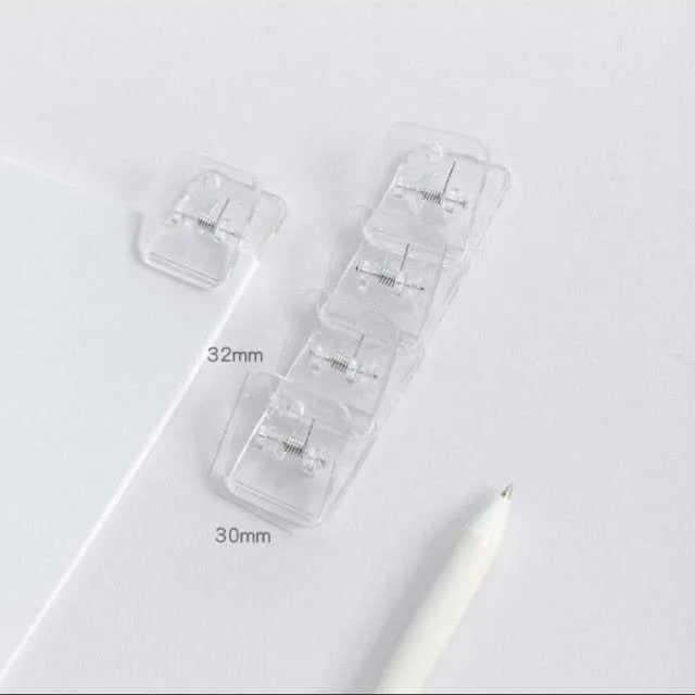 Square plastic photo note holder in white, black, or transparent, 3.2cm wide.