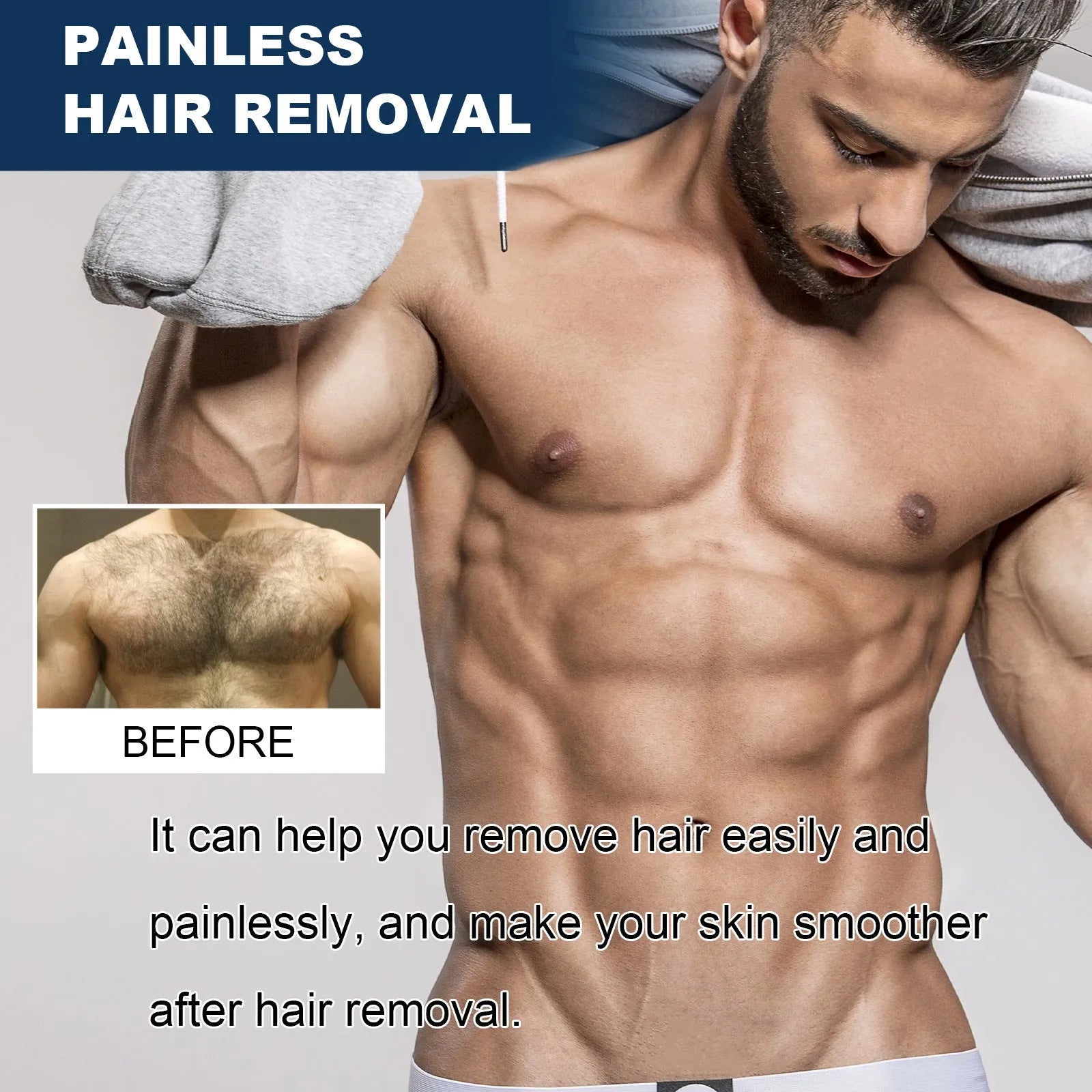 Men's hair removal cream tube 100ml for lip beard armpit hand leg hair removal