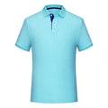 Solid colour cotton polo collar casual T-shirt with short sleeves in white, red, grey, black and other colours, sizes S to 4XL