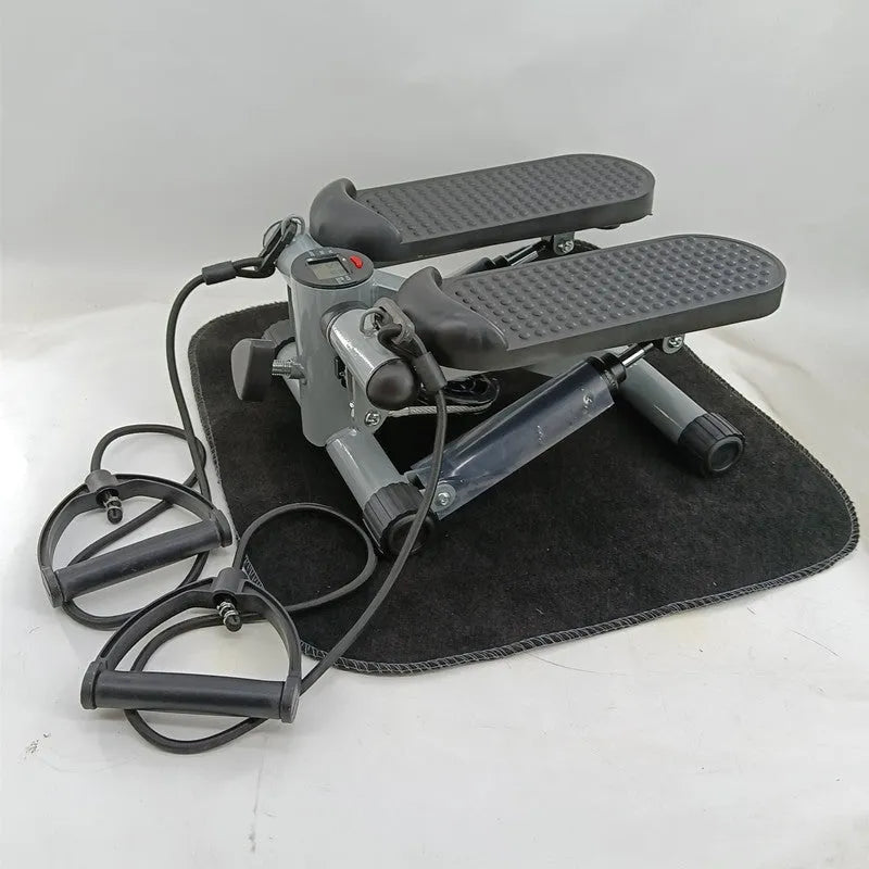 Silver grey hydraulic resistance mini treadmill pedal machine for home fitness
