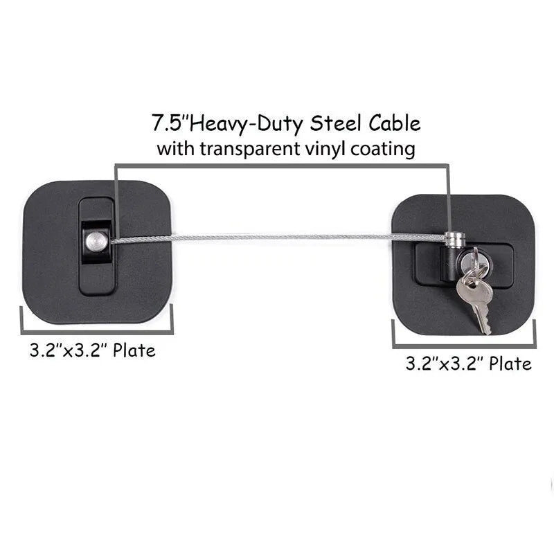 Child crash limit window safety lock and refrigerator limiter made from PPA and stainless steel, with nine style options for childproofing