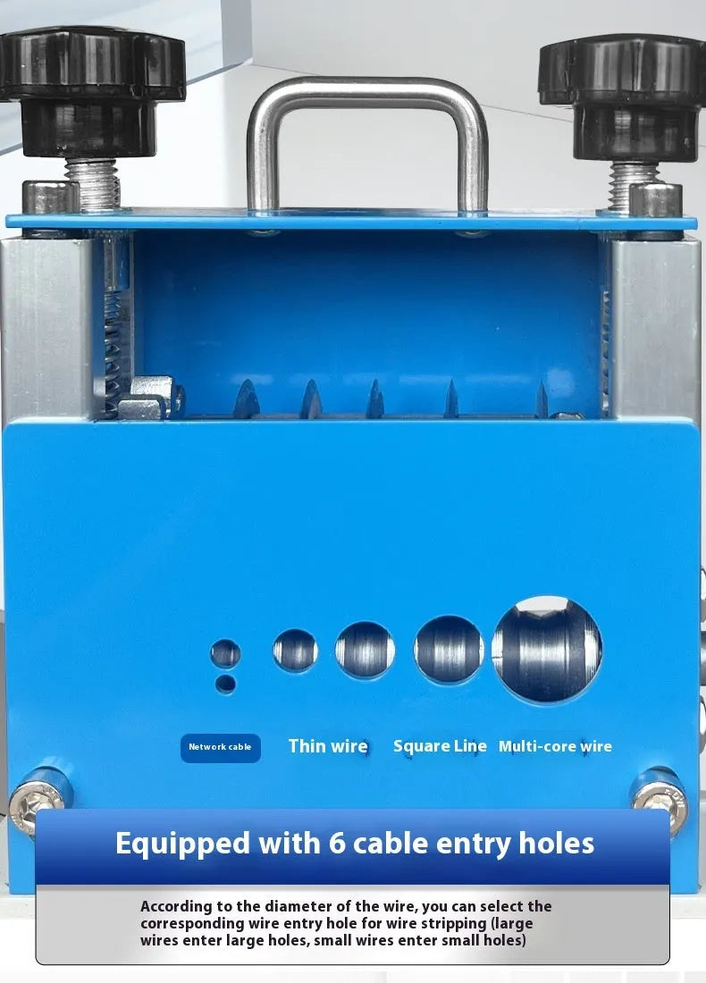 SD-017 manual wire stripping machine with automatic blade mechanism for 0.5-17mm cables.