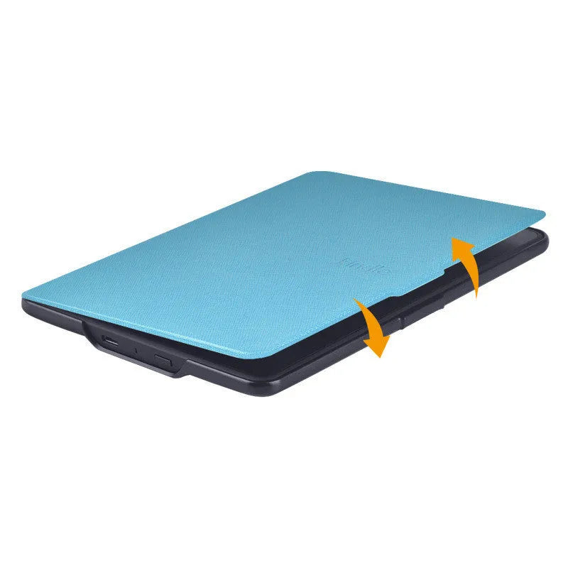 Kindle Paperwhite leather case in black, microfiber leather, 170x120x10mm size