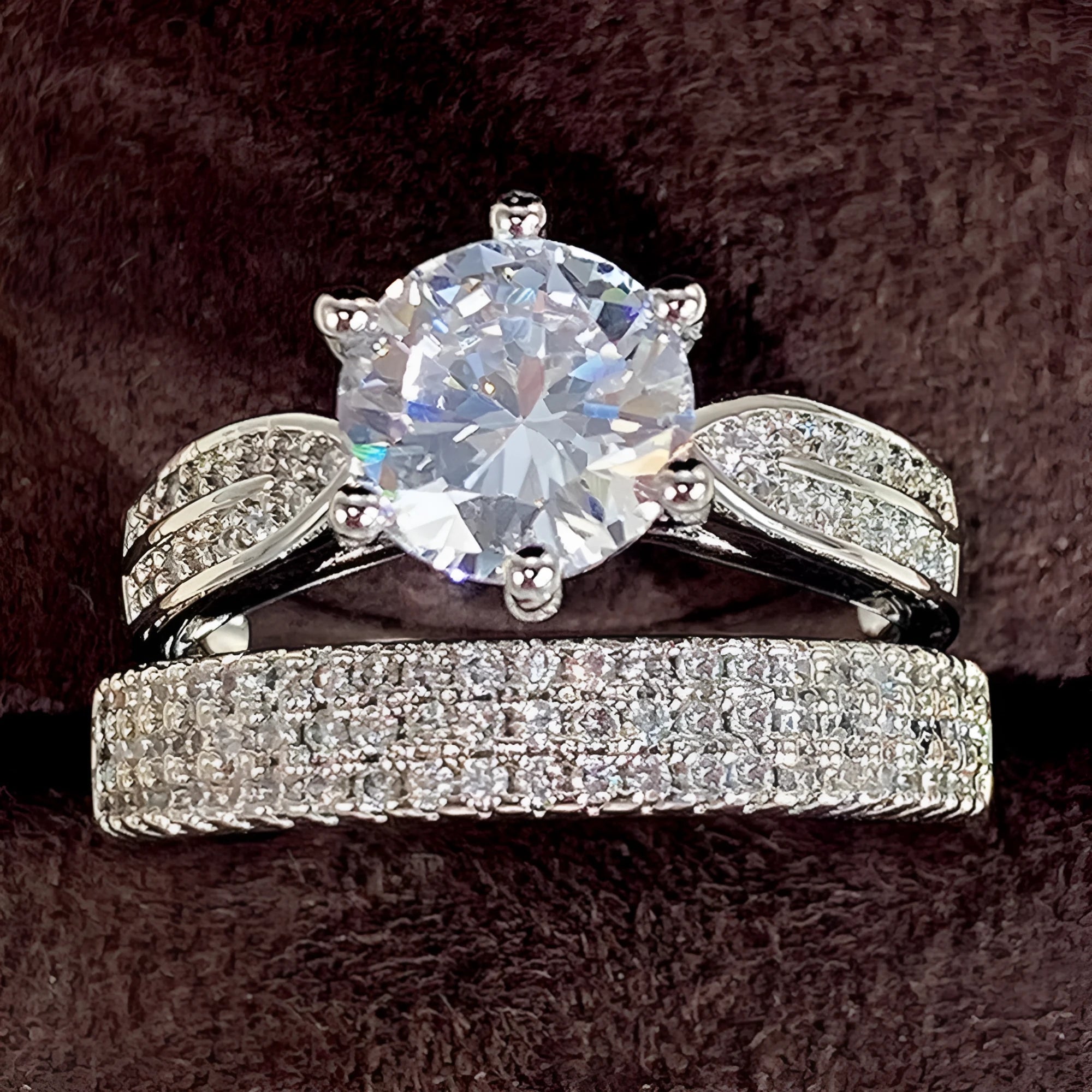 White gold colour alloy wedding bracelet combining a ring and simple bangle.