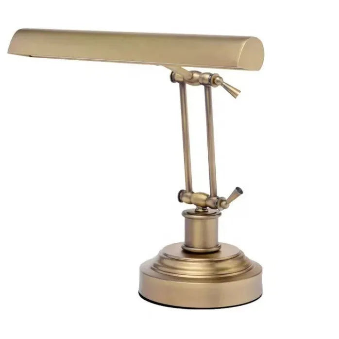Classical piano practice touch dimming table lamp with metal shade in bronze colour for music spectrum lighting
