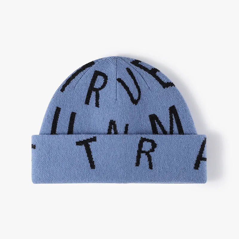 Men's cashmere winter dome hat in black, 54-60cm free size with 7cm flange