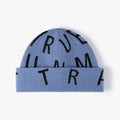 Men's cashmere winter dome hat in black, 54-60cm free size with 7cm flange