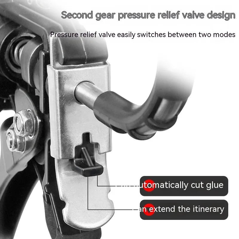 13 bearing automatic adhesive breaking glass glue gun with aluminium alloy body