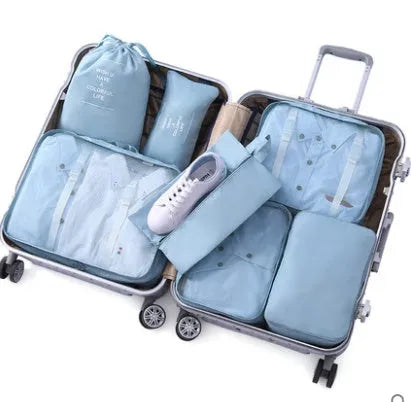 Cube travel luggage storage bag in 210D Oxford cloth for suitcase packing, available in multiple colours