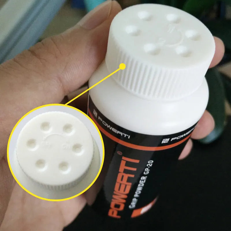 White magnesium carbonate anti-slip powder container for sports like badminton and weightlifting