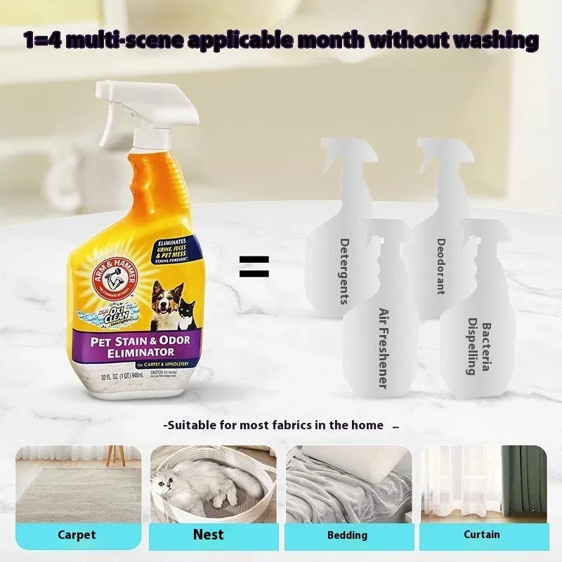 Iron Hammer pet deodorant spray 946ml large bottle for cat and dog urine odour and stain removal
