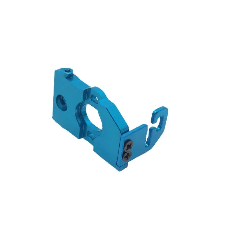 Metal motor holder for 1/28 Weili remote control car, 30.4mm x 20mm x 17.6mm, blue colour