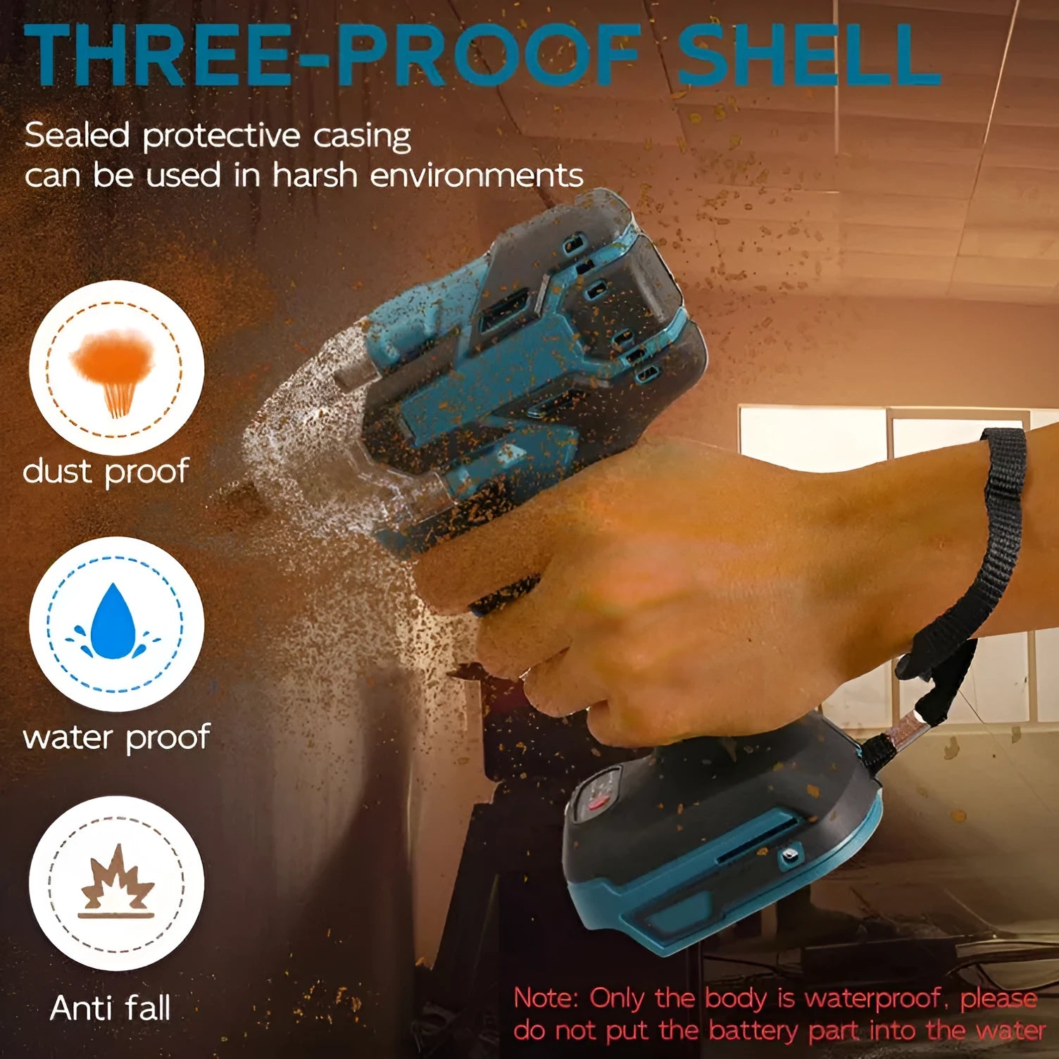 21V brushless electric impact wrench hand drill with lithium battery