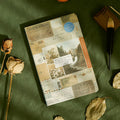 A5 kraft paper mood notebook with European retro styling in blue, coffee brown, or red