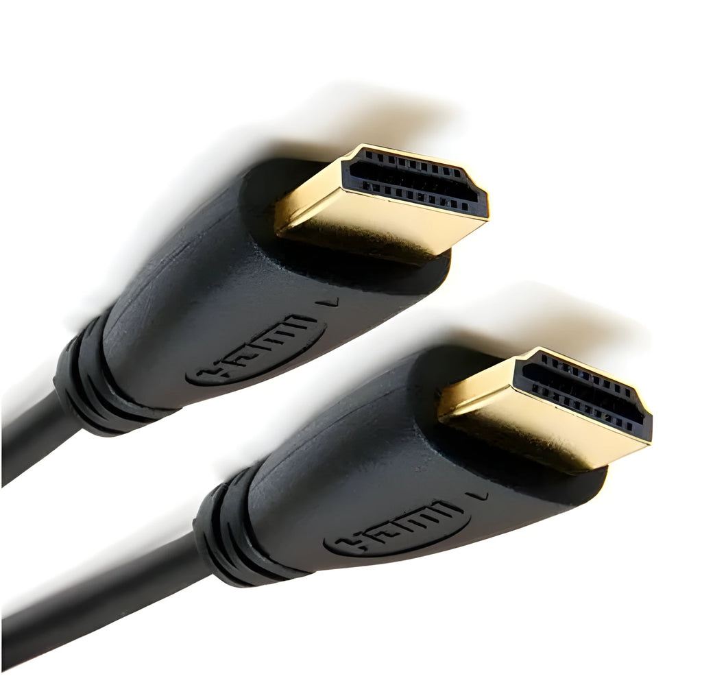 Gold-plated HDMI 1.4 cable with male connectors for 1080p HD and 3D signals
