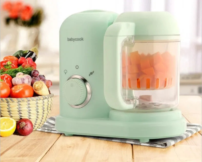 Green or pink baby food processor and steamer blender with 10 litre capacity