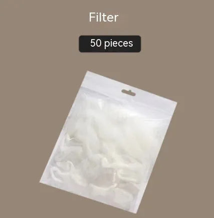 Dark green gold kitchen sink filter rack with suction cups and disposable filter screens on stainless steel sink