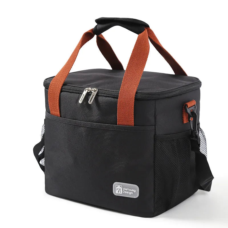 Crossbody insulation picnic cooler bag with shoulder strap in Oxford cloth material