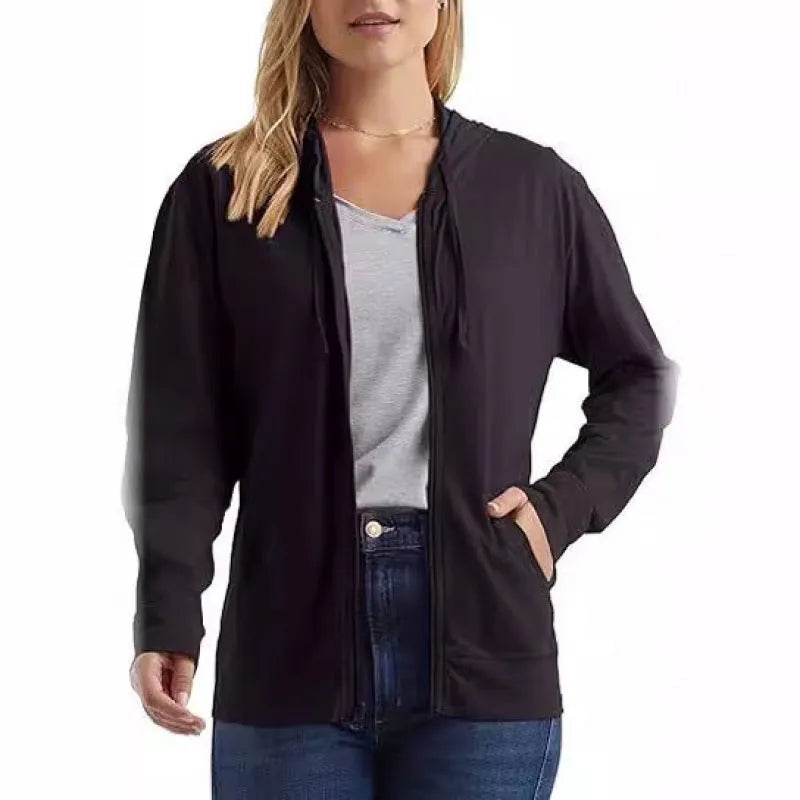 Unisex loose-fit polyester sports hoodie pullover in six colour options with long sleeves