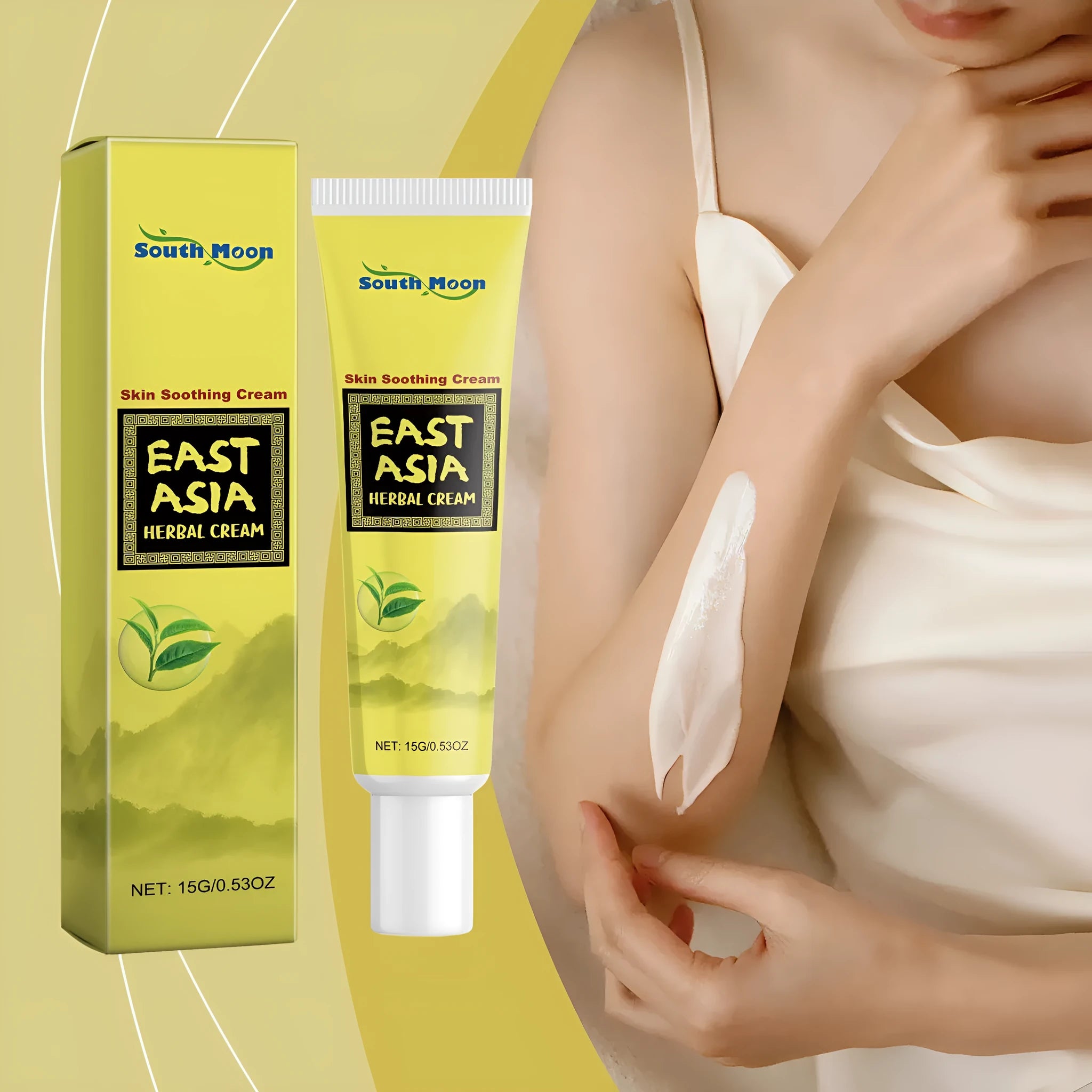 15g tube of herbal moisturising cream with tea tree oil and Centella asiatica ingredients