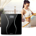 Black electronic body weight scale with digital display for household use