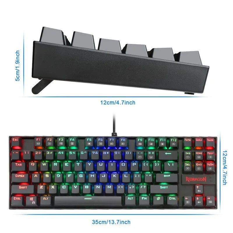 Monochrome luminous wired mechanical green axis keyboard set with mouse, mouse pad, and headphones aluminium alloy build