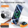 Multi functional cleaning set 93mm with ABS sponge fibre flannel silicone and 304 stainless steel for keyboards earphones cameras tablets