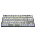 132 transparent plastic key caps for universal mechanical keyboard replacement