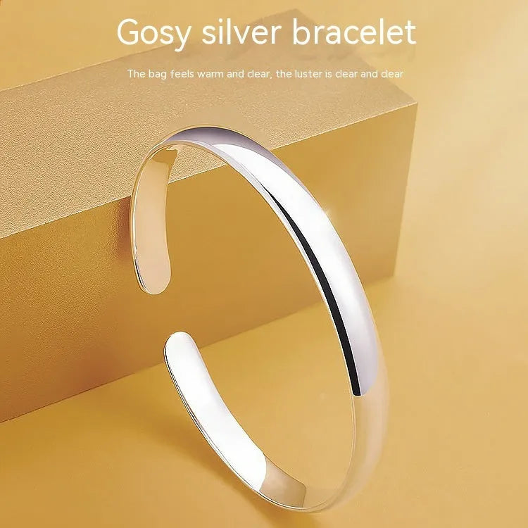 Glossy Heart Sutra bracelet with auspicious motifs on copper with electroplated finish