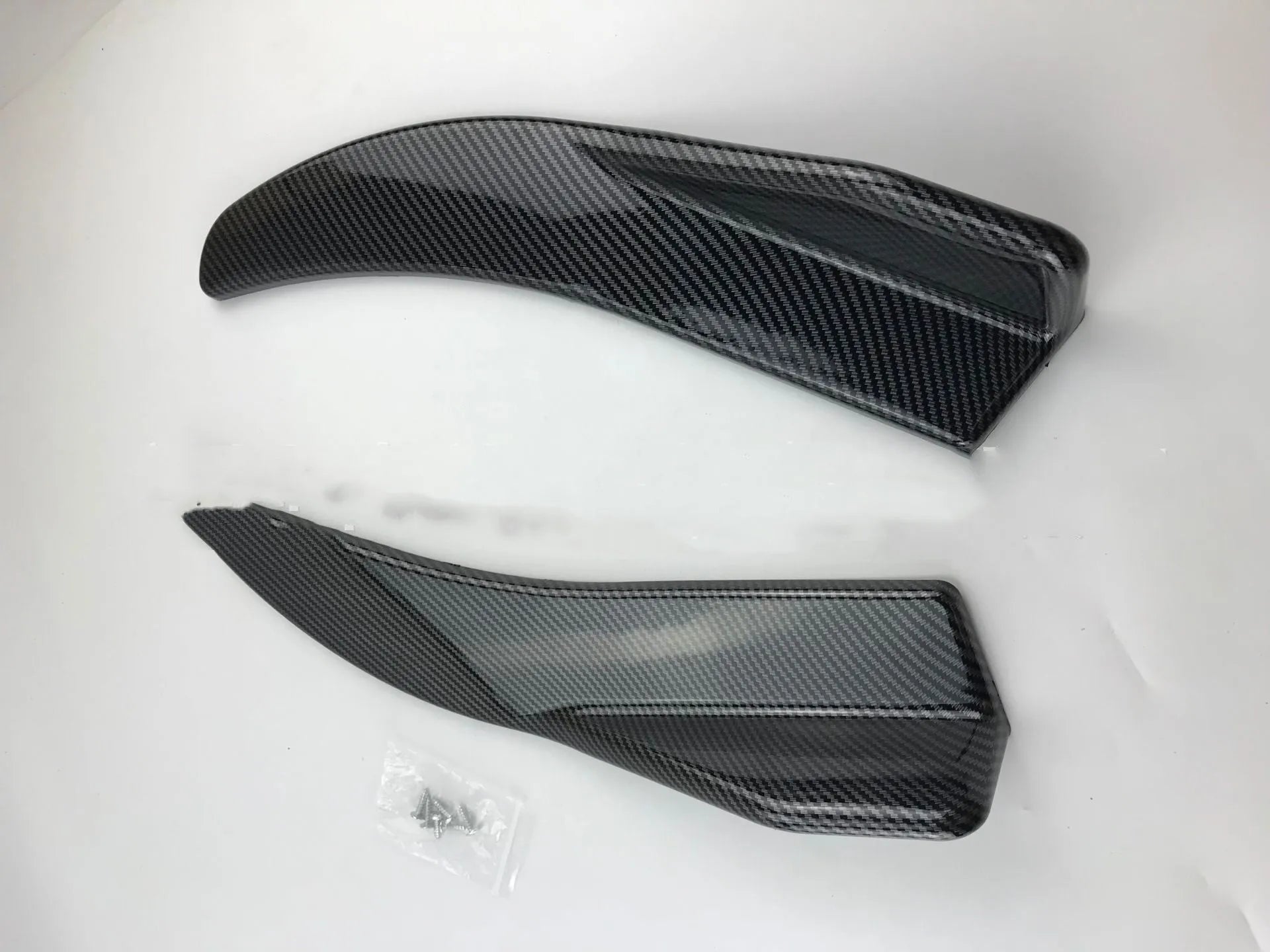 General Motors car front and rear carbon fibre deflector kit with mounting screws
