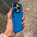 Silicone drop-resistant phone case with transparent edges and contrast colour for iPhone