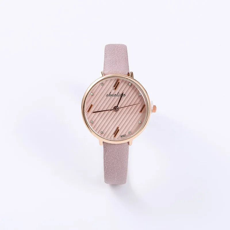 Student watch with round dial, 32mm diameter, pin buckle, available in five colours