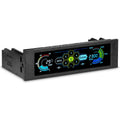 Black computer case touch screen temperature controller for optical drive bay installation
