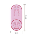 Faux leather yoga mat in black or pink, showing non-slip surface and 6mm thickness.