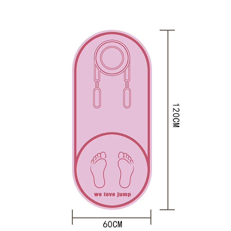 Faux leather yoga mat in black or pink, showing non-slip surface and 6mm thickness.