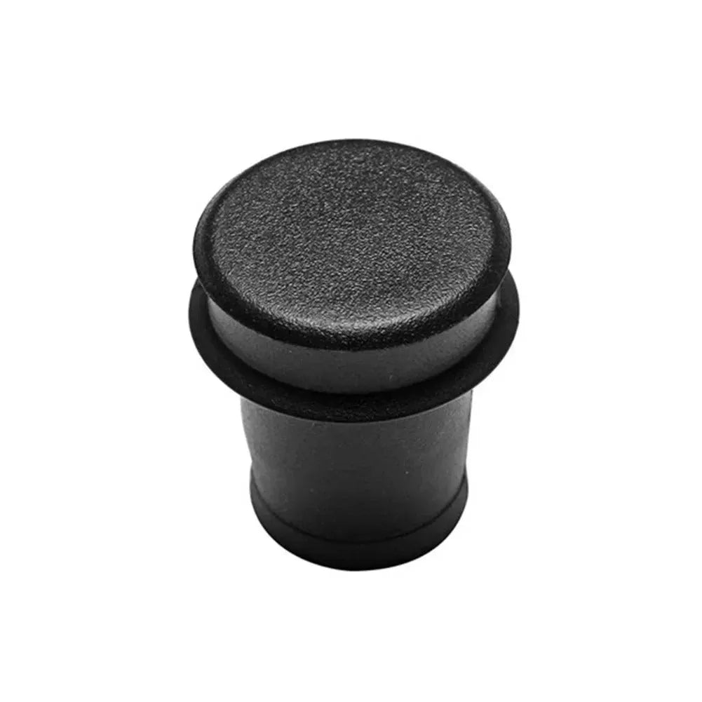 Black PVC car cigarette lighter dust plug showing its 33cm length and 2cm diameter plug end.