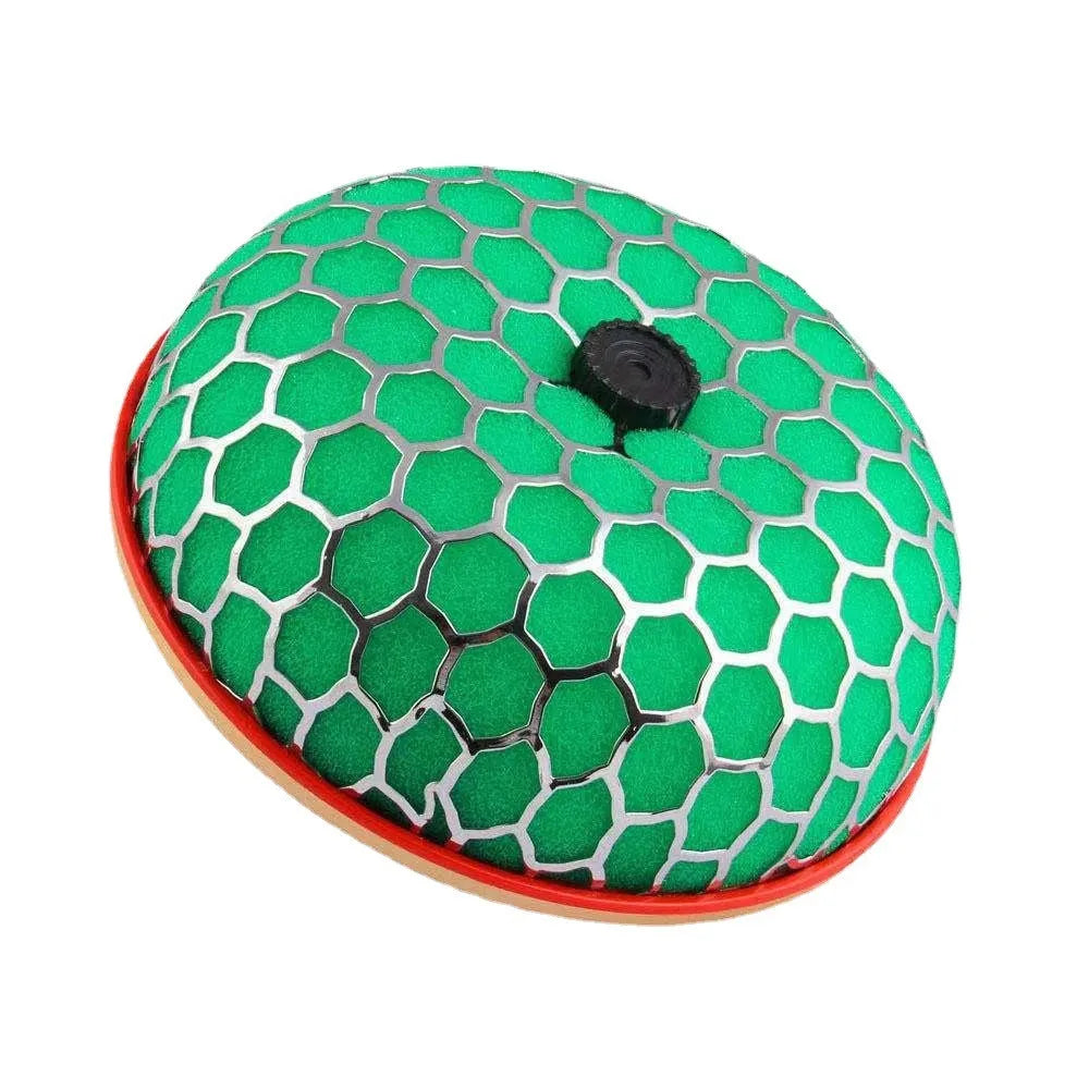 Aluminium mushroom air filter with washable sponge in red, gold, green, or blue colours for car modification