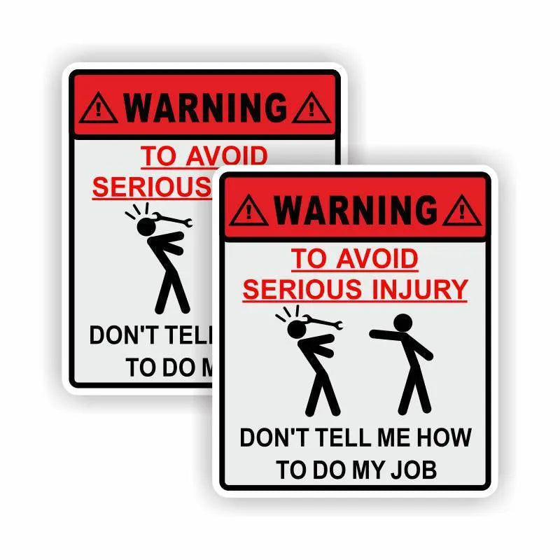 Car glass warning sticker measuring 14.9cm by 12.6cm with 'To Avoid Serious Injury' text in Type A Hit colours.